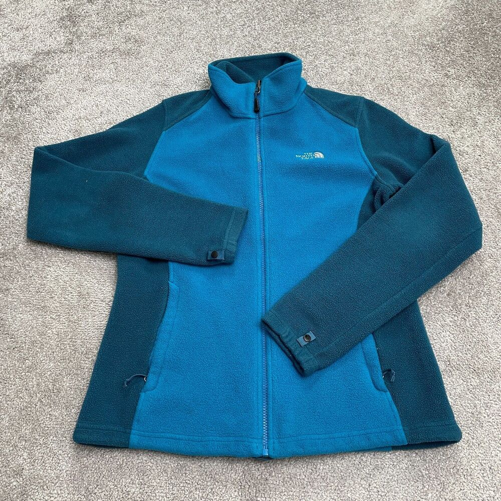 The North Face Flash Dry Khumbu Fleece Jacket Womens Medium Blue Outdoor Hiking